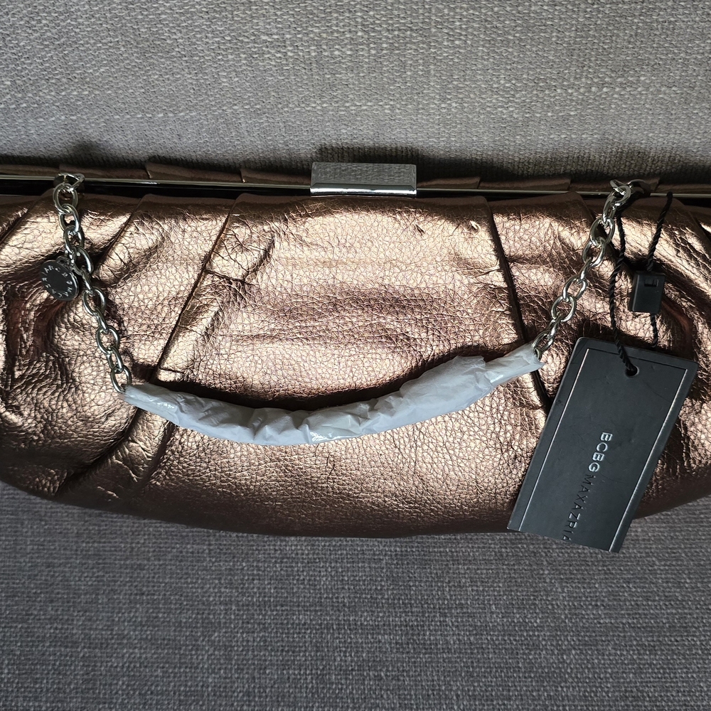 Metallic Bronze Clutch Bag